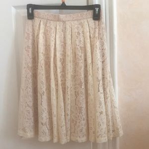 Knee length lace skirt